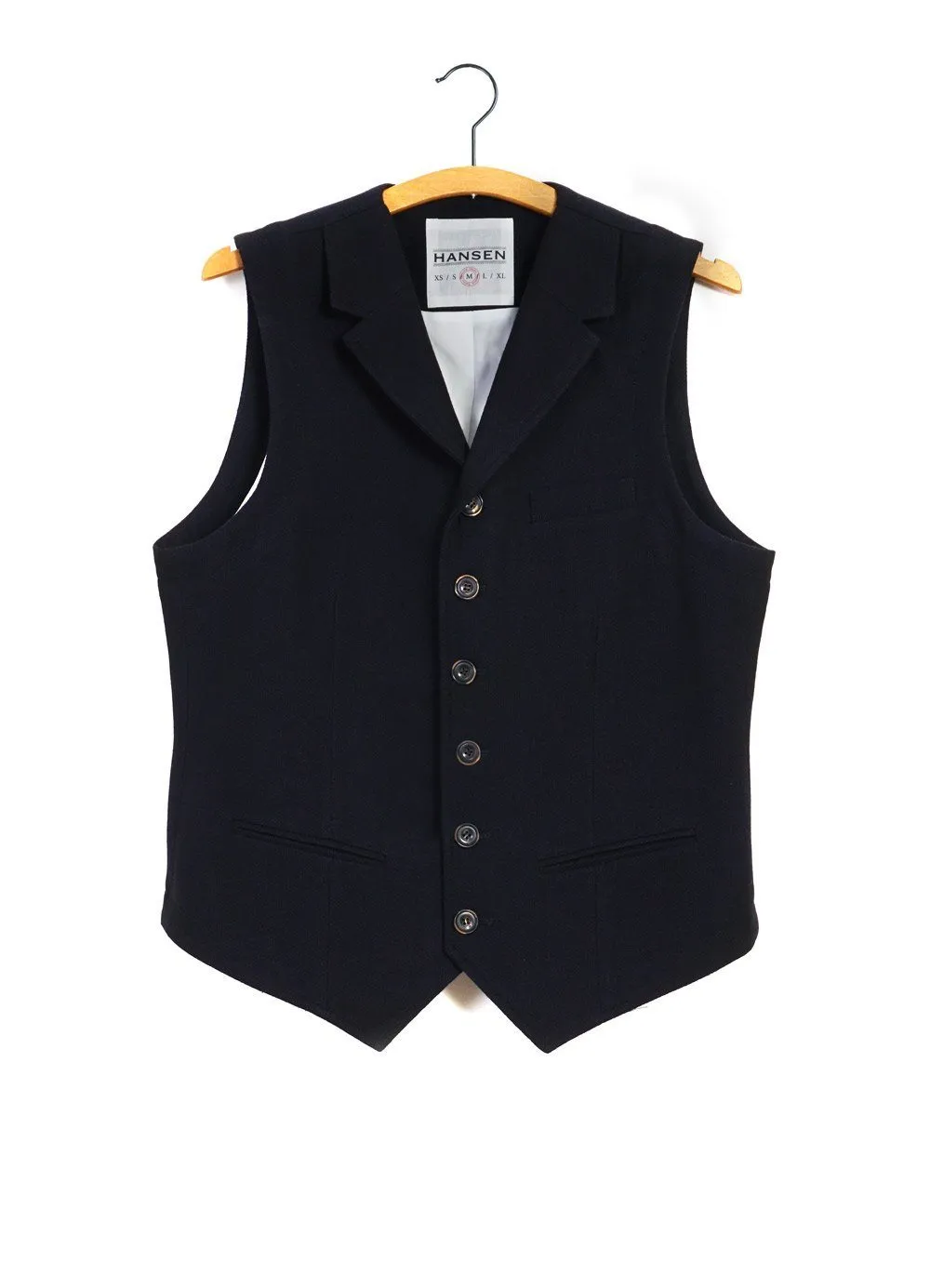 WILLIAM | Lapel Waistcoat | Deep Indigo