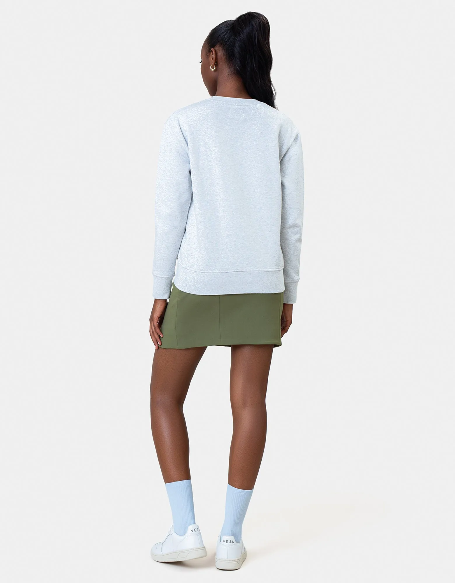 Women Classic Organic Crew - Seaweed Green