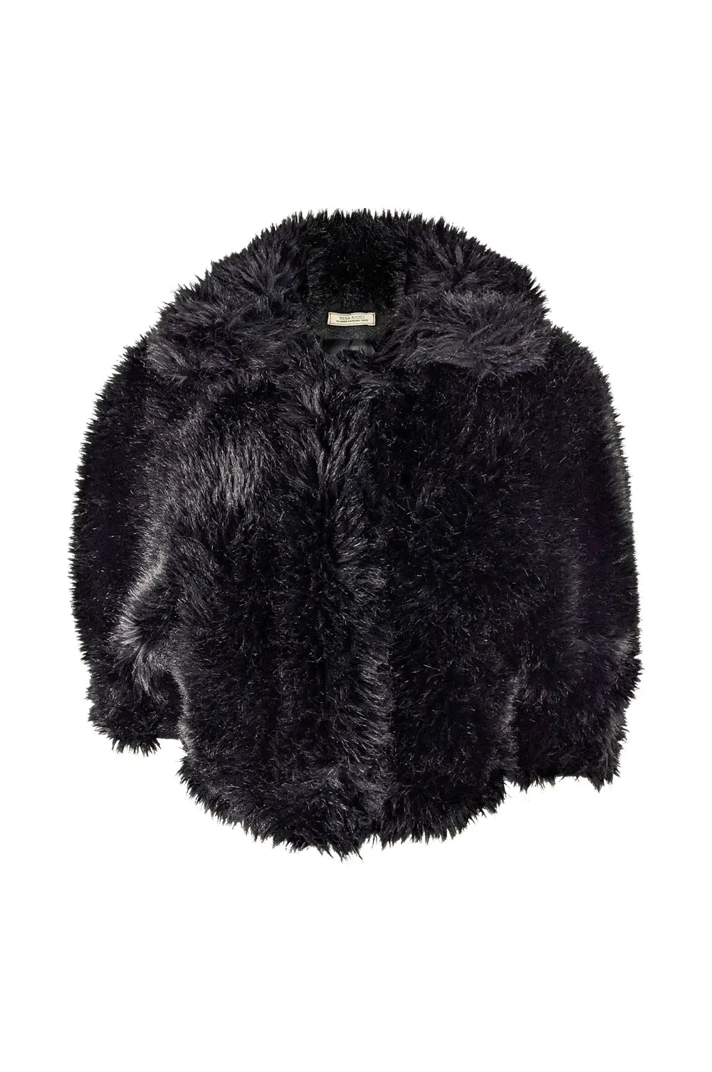 Womens Black Faux Fur, Wool & Cashmere Jacket, A/W 2014