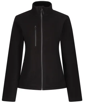 Womens Honestly made recycled full zip fleece | Black