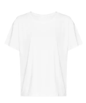 Womens open back T | White