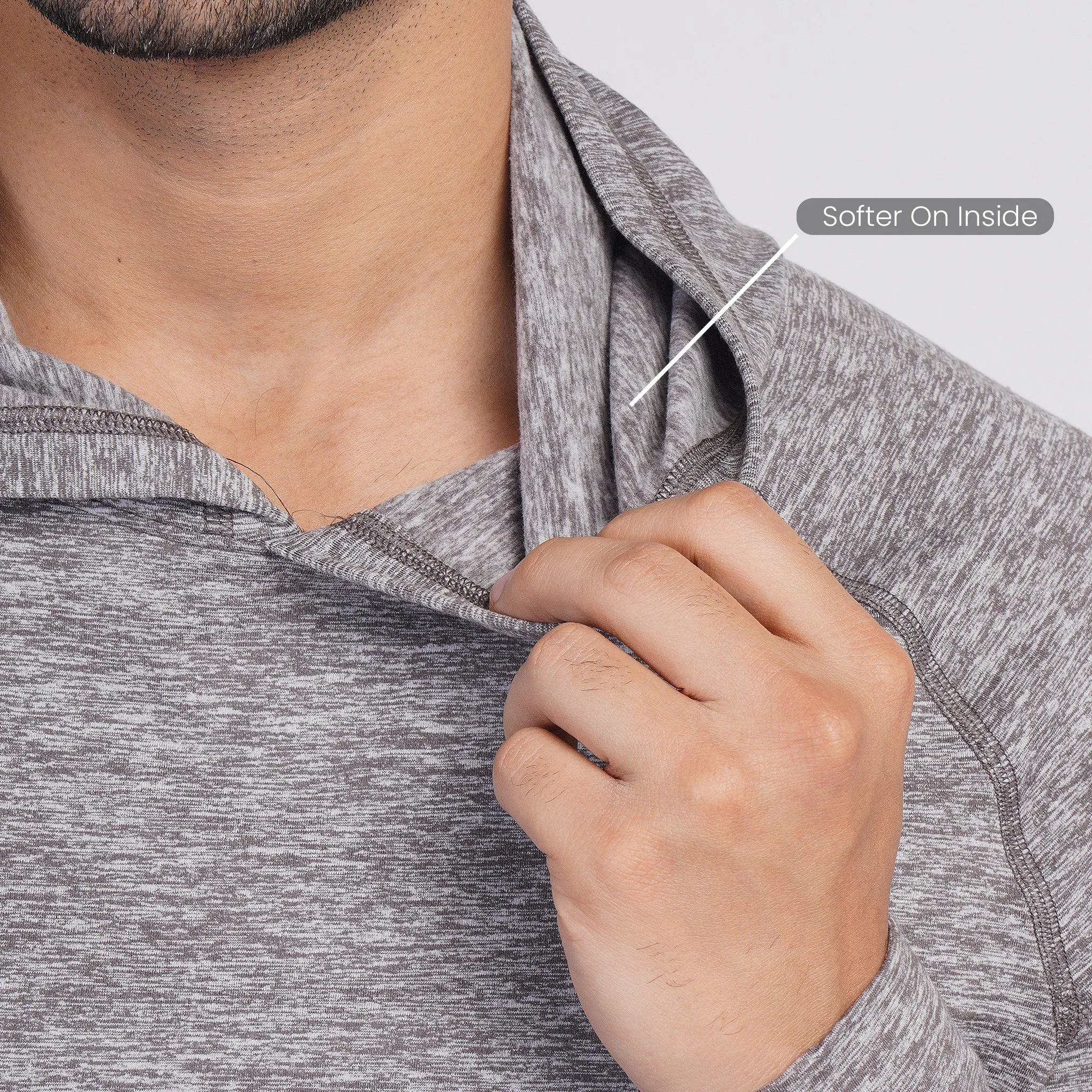 Work-Travel Melange Cobble Stone Pocket Hoodie