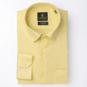 Yellow Color Prime Linen Shirt For Men